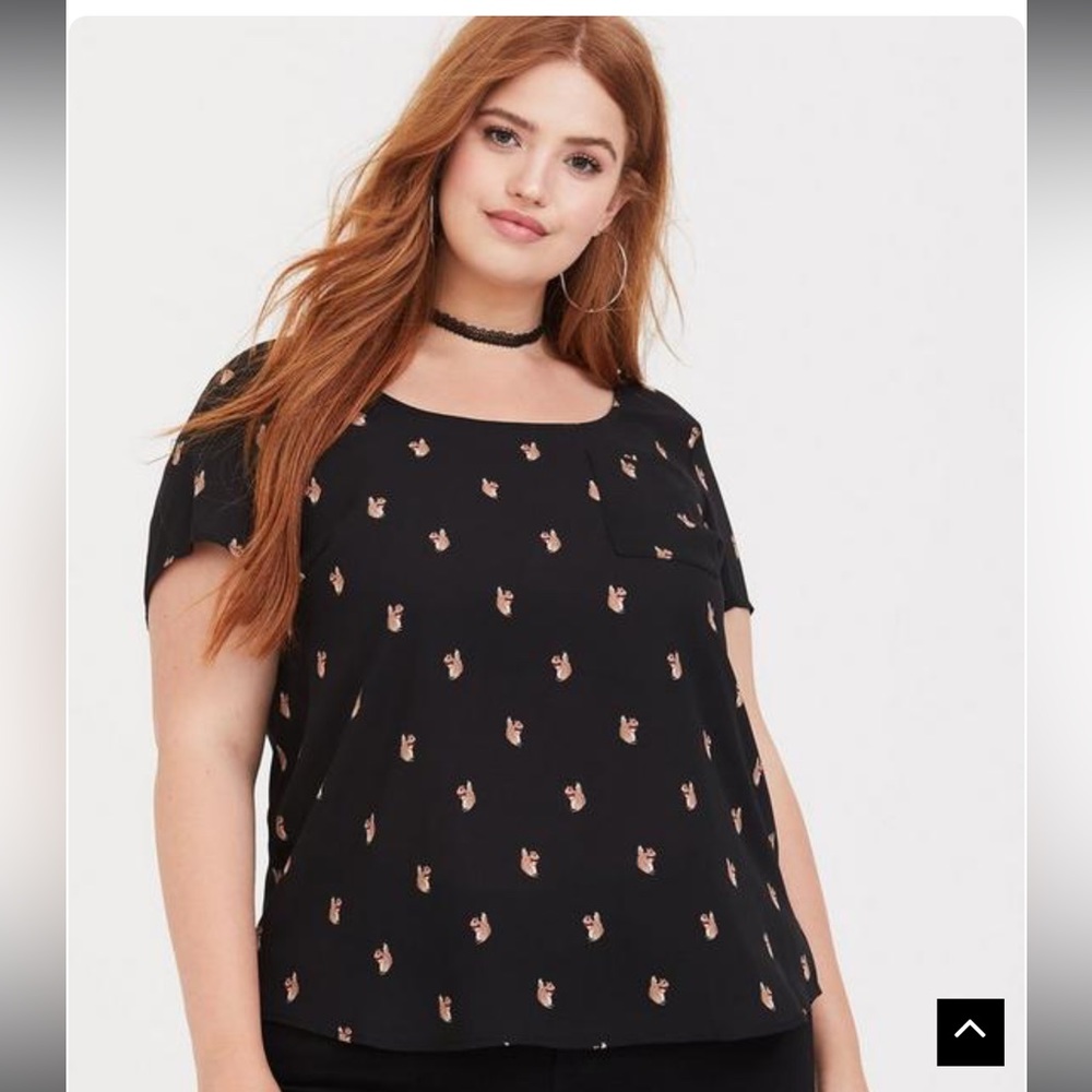Abbey Georgette Button Back Short Sleeve Blouse - Picture 6 of 7